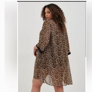 Torrid Swim leopard cover-up size 1